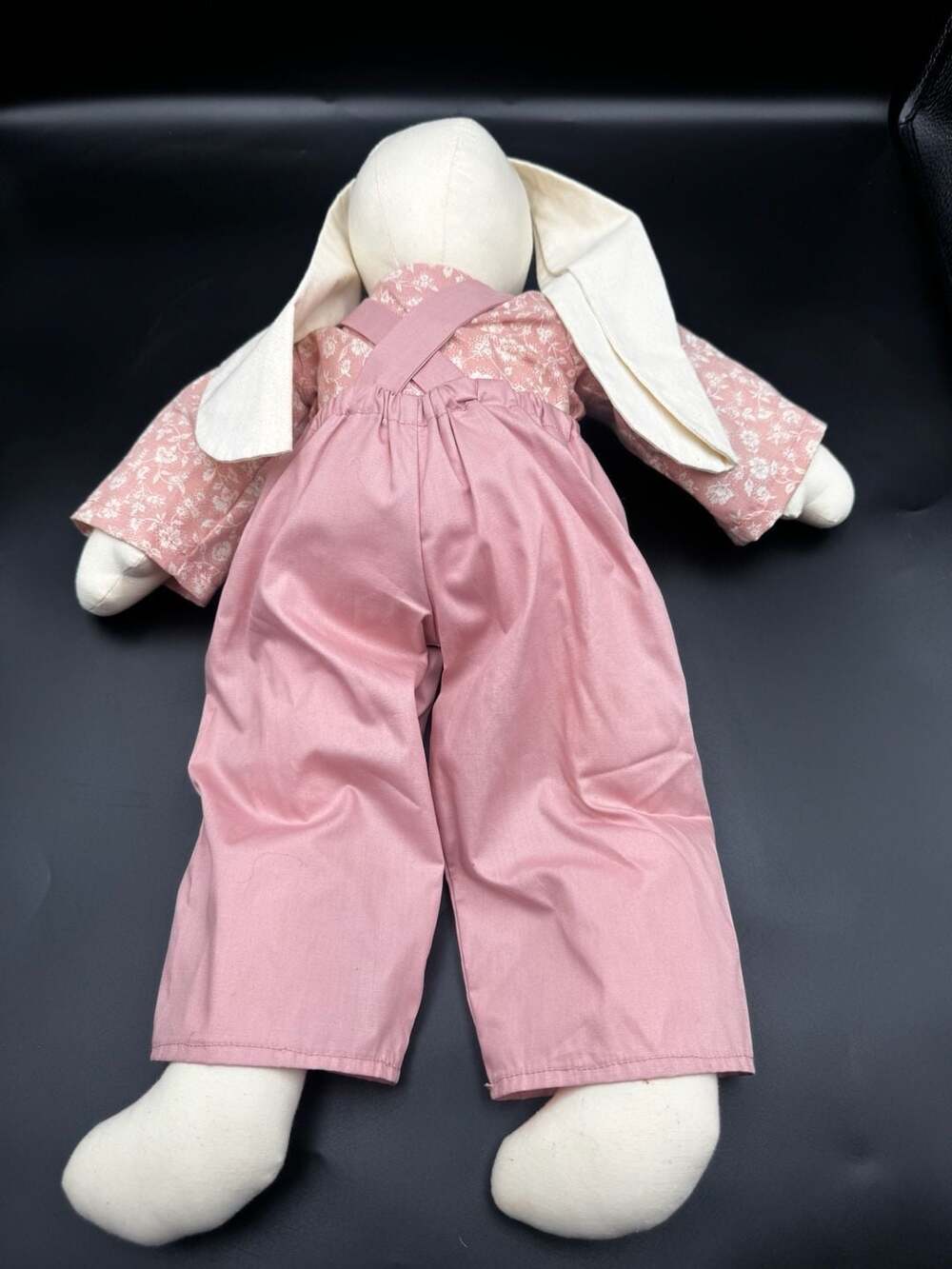 Handmade Folk Art Rabbit Family Cloth Dolls Set of 3 Cottagecore - Picture 3 of 7